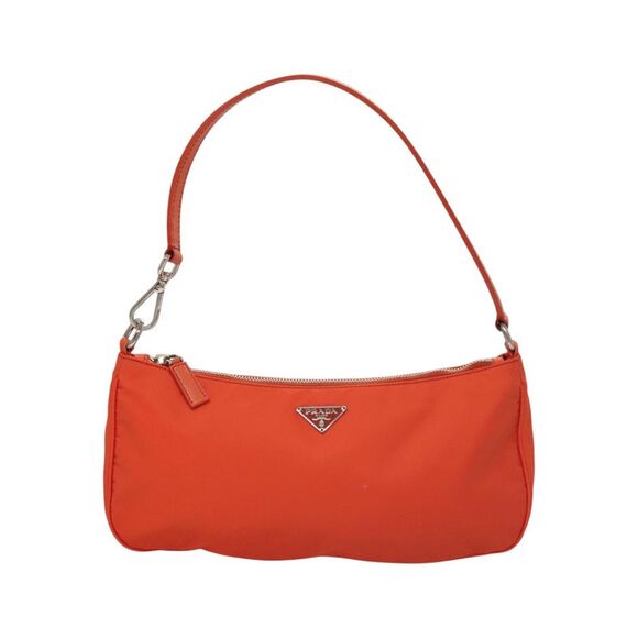 Pre Loved Prada ReEdition 2000 Nylon Shoulder Bag Women Orange - Picture 2 of 8